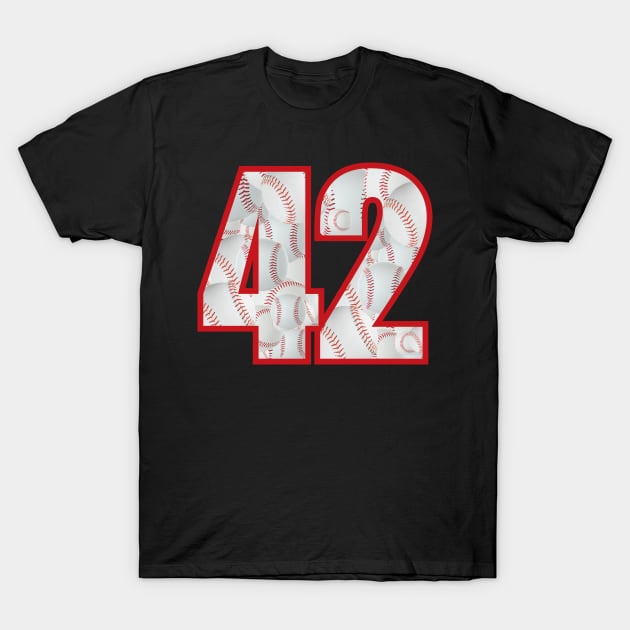 Baseball Number #42 Forty Two Lucky Favorite Jersey Number. T-Shirt by smartrocket